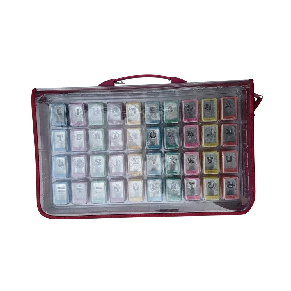 Cutting Edge Alphabet Number Paper Punch Set 40pc A-Z 0-9 Symbols Carrying Case